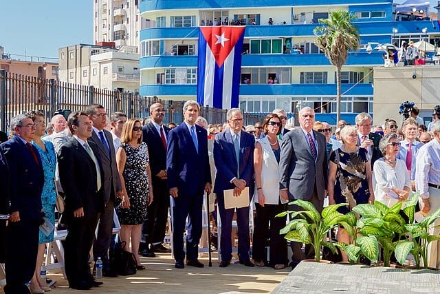 Delegación de Estados Unidos en Cuba en 2015.