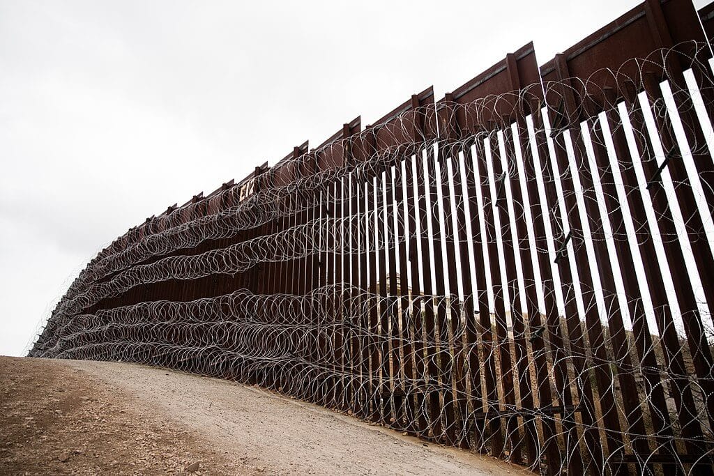 Muro fronterizo entre México y Estados Unidos.