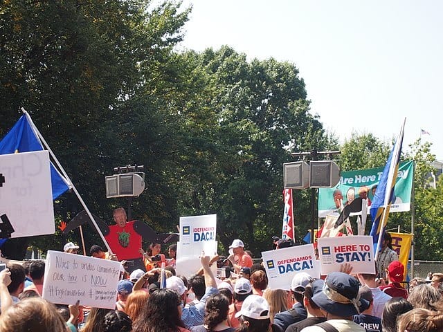 Protesta a favor del programa de inmigracion USA DACA