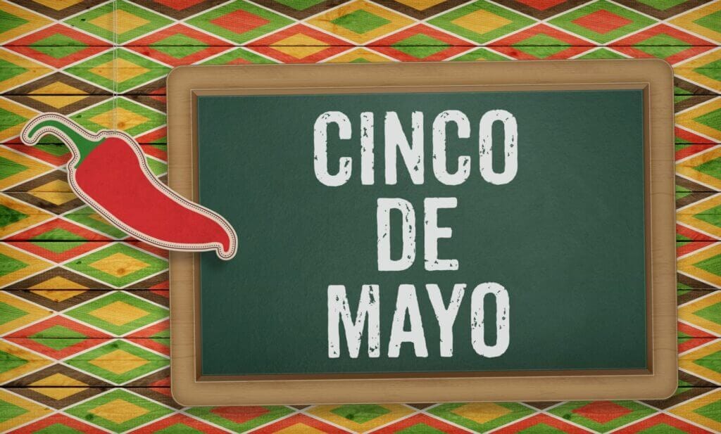 Cartel de celebración para el Cinco de Mayo 2023