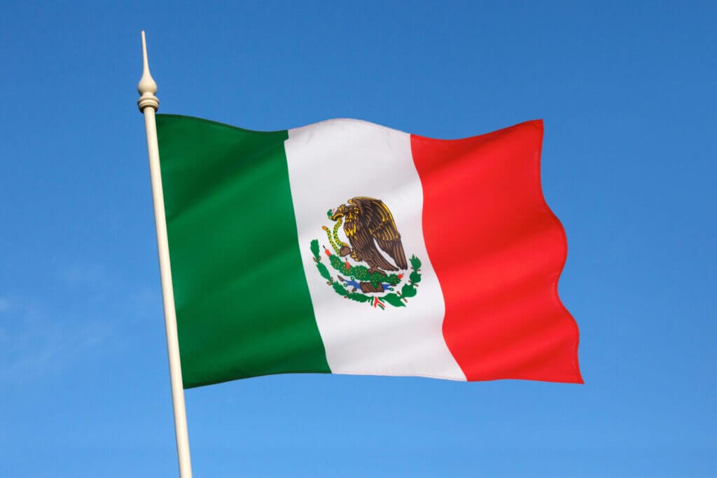 Bandera de México en representación del nuevo acuerdo entre México y Estados Unidos