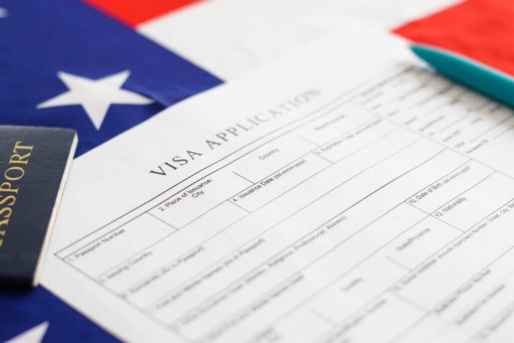 Formulario de aplicación a una visa de no inmigrante en los estados unidos
