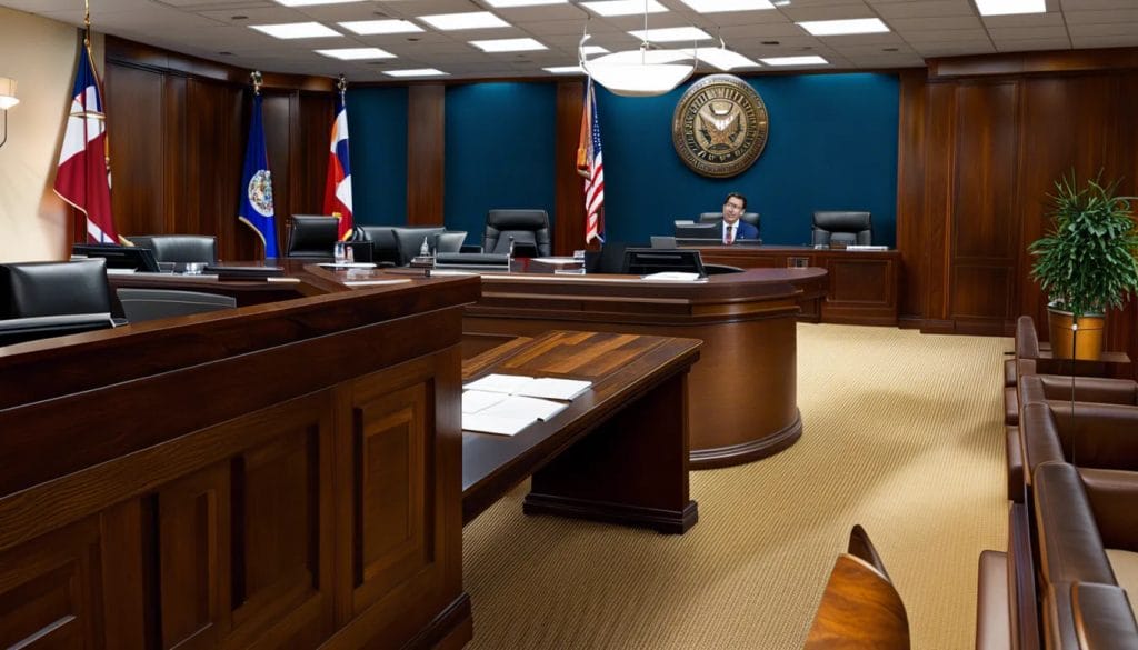 Juez de Austin en su despacho definiendo el futuro de la regulación en la frontera de Texas con mexico