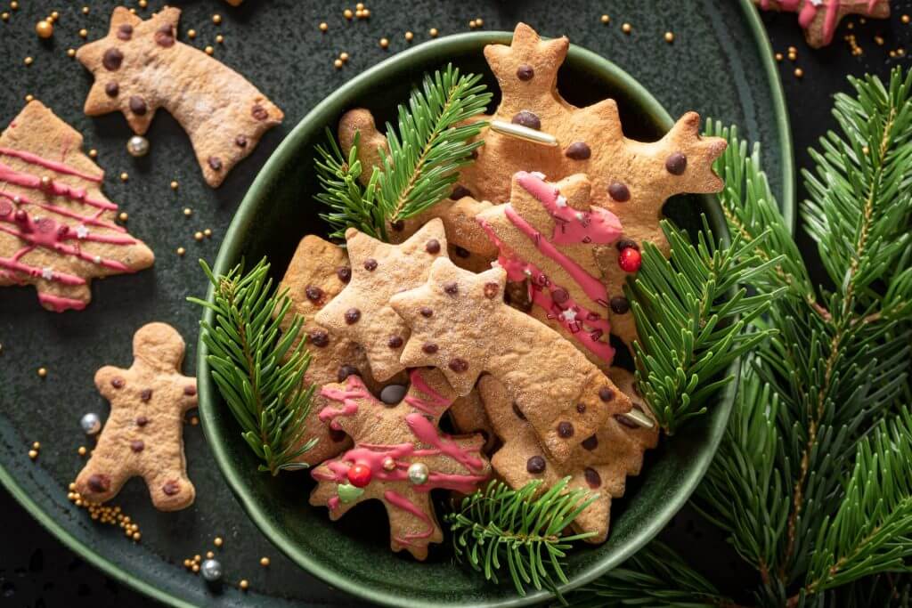 Tradicionales galletas de jengibre de navidad