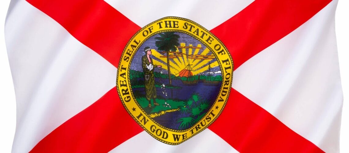 Bandera a la que representa el gobernador de Florida